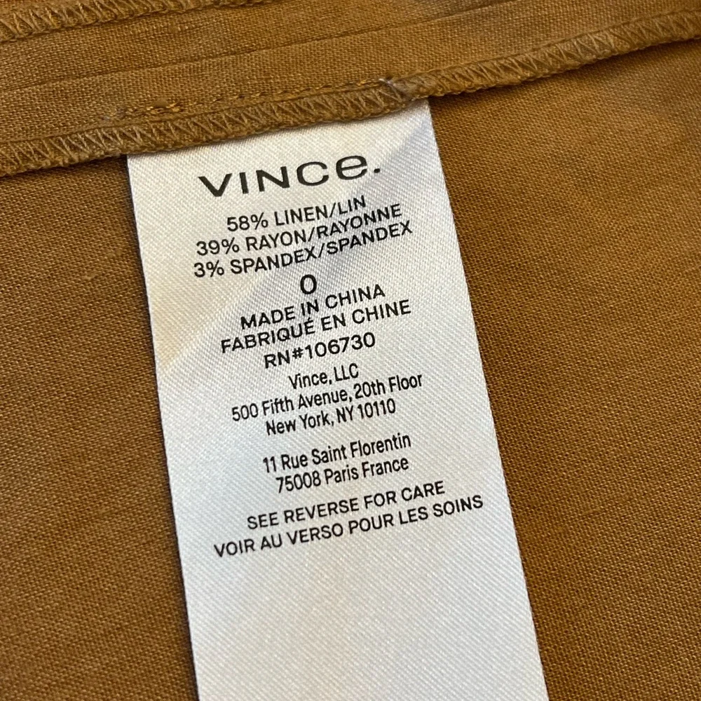 VINCE Linen-Blend Midi‎ Wrap Skirt Size 0 - Picture 8 of 9